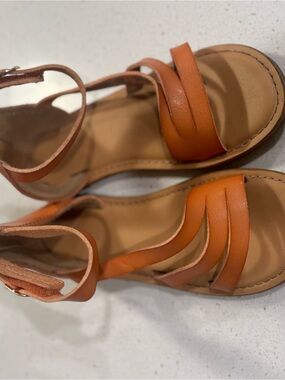 Cat & Jack Girls' Strappy Ankle-Wrap Sandals size 12